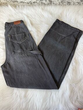 BDG Washed Black Wide-Leg Carpenter Jeans